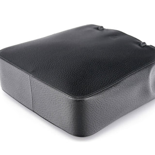 Gucci Black Leather Bamboo Tote Bag