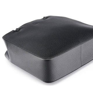 Gucci Black Leather Bamboo Tote Bag