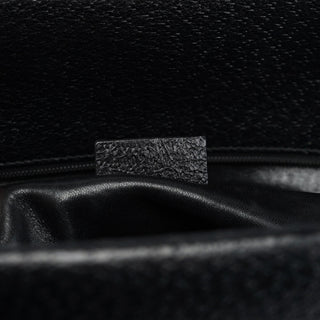 Gucci Black Leather Bamboo Tote Bag