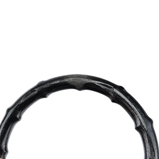 Gucci Black Leather Bamboo Tote Bag