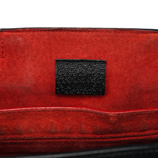 Gucci Black Leather Bamboo Tote Bag