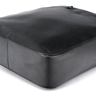 Gucci Black Leather Bamboo Tote Bag