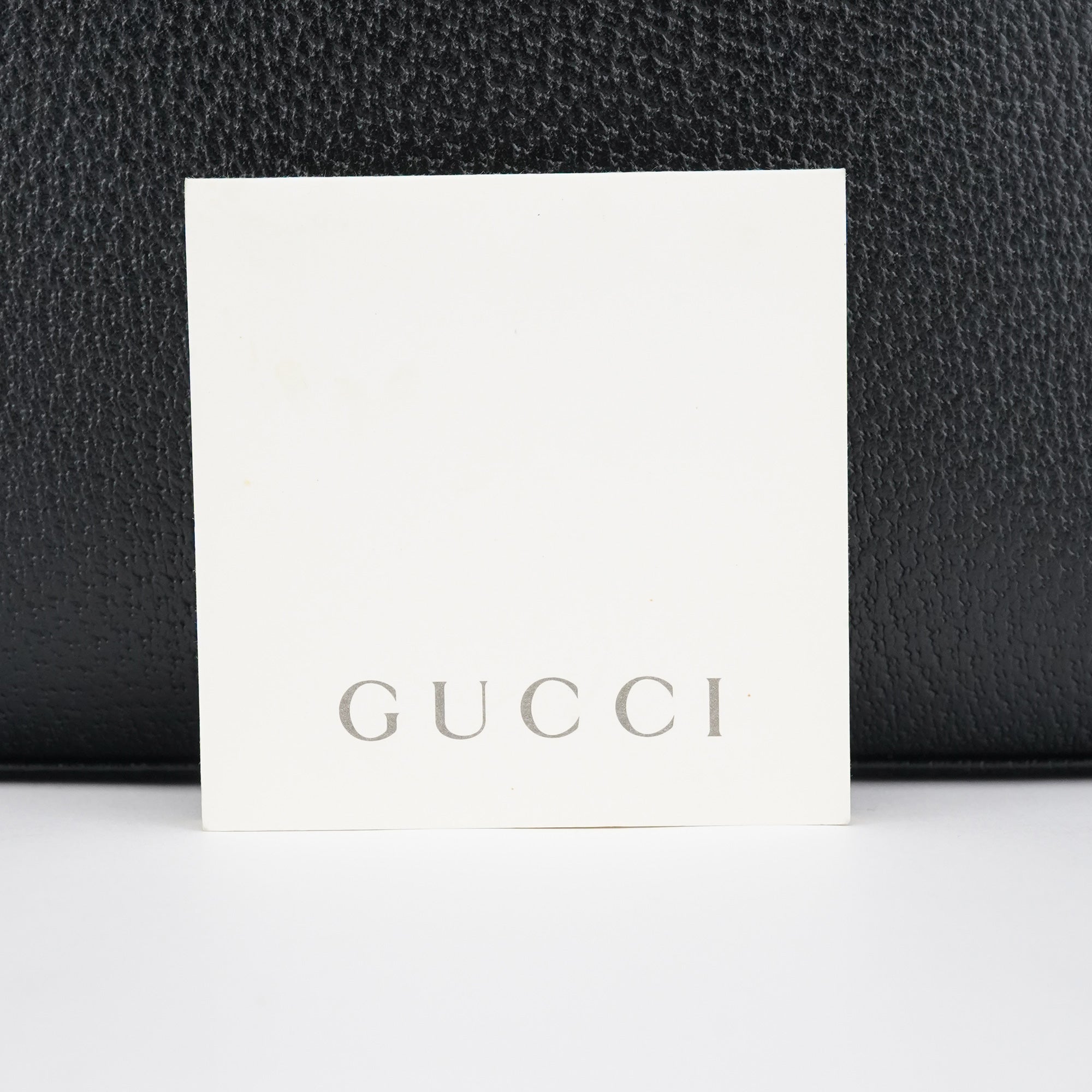 Gucci Black Leather Bamboo Tote Bag