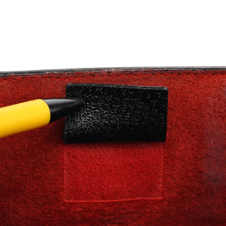 Gucci Black Leather Bamboo Tote Bag