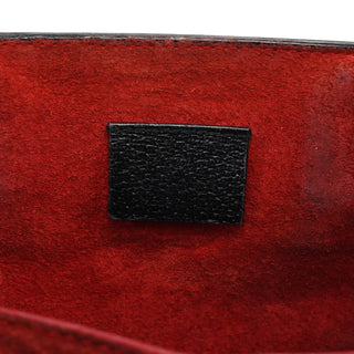 Gucci Black Leather Bamboo Tote Bag