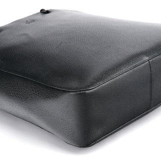 Gucci Black Leather Bamboo Tote Bag