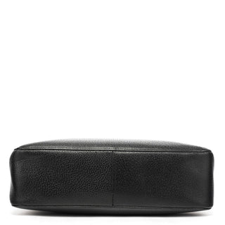 Gucci Black Leather Bamboo Tote Bag