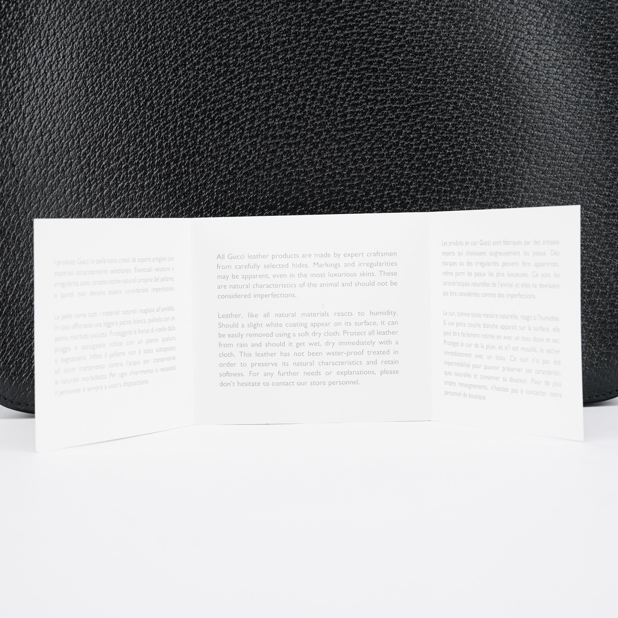 Gucci Black Leather Bamboo Tote Bag