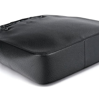 Gucci Black Leather Bamboo Tote Bag