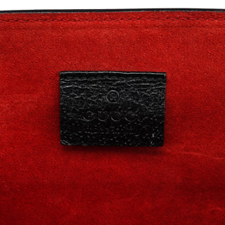 Gucci Black Leather Bamboo Tote Bag