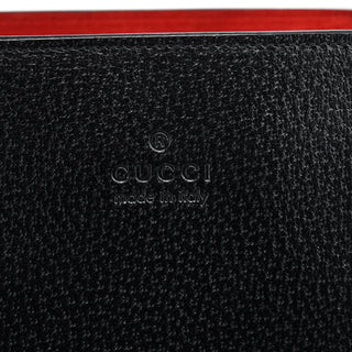 Gucci Black Leather Bamboo Tote Bag