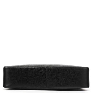 Gucci Black Leather Bamboo Tote Bag