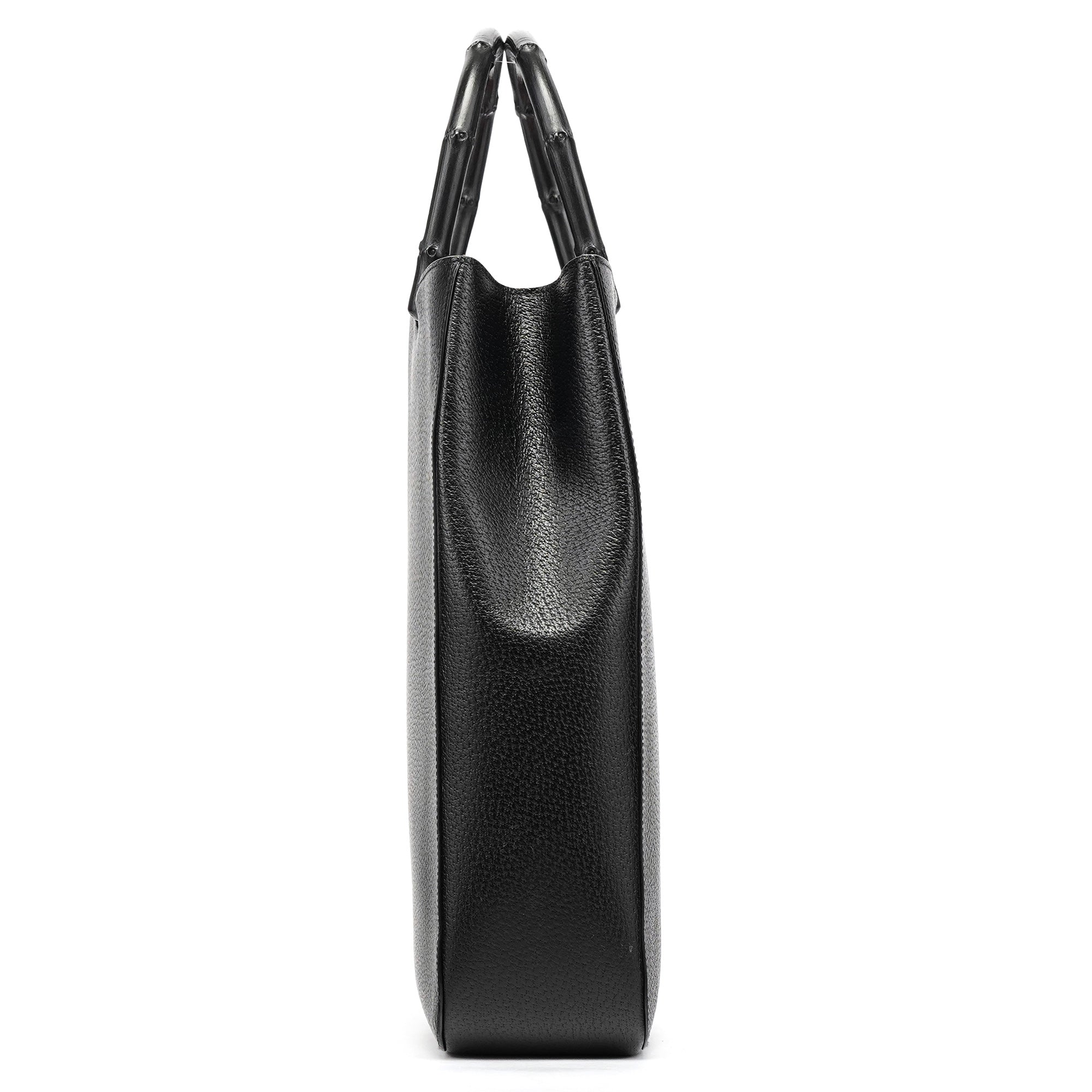 Gucci Sac cabas Bamboo en cuir noir