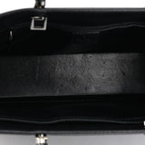 Gucci Black Leather Bamboo Tote Bag