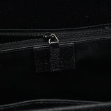 Gucci Black Leather Bamboo Tote Bag