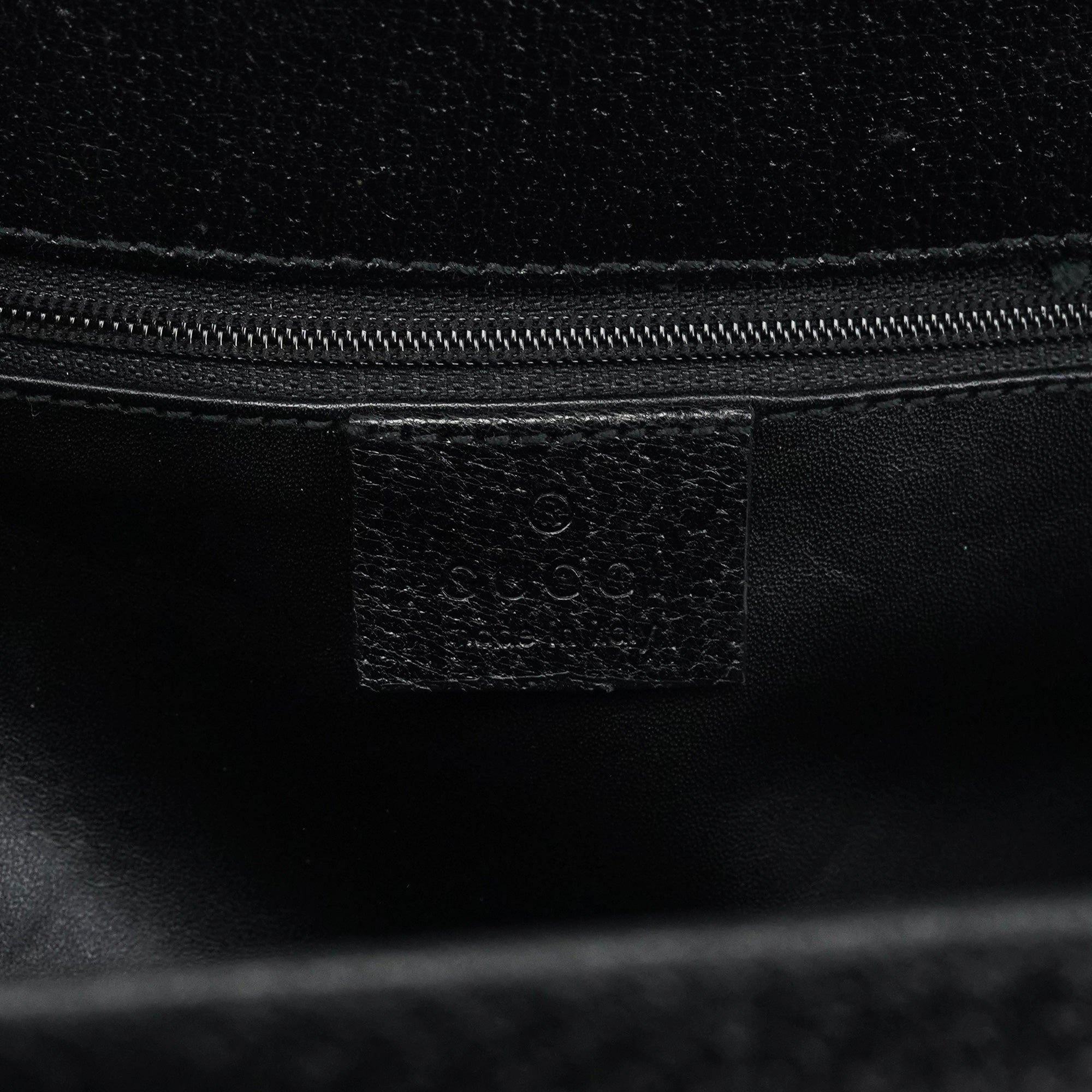 Gucci Black Leather Bamboo Tote Bag