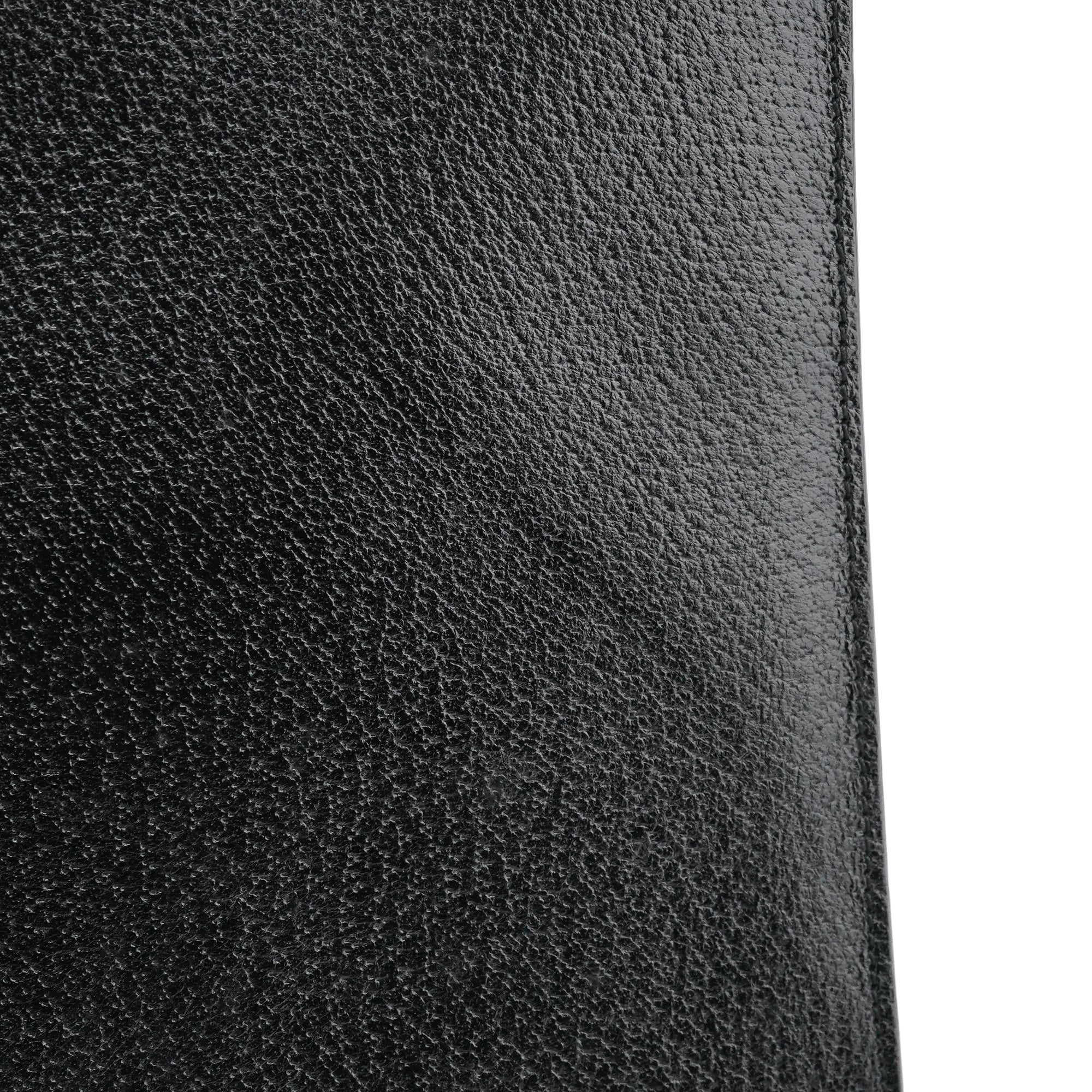 Gucci Black Leather Bamboo Tote Bag