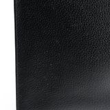 Gucci Black Leather Bamboo Tote Bag