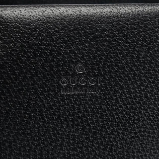 Gucci Black Leather Bamboo Tote Bag