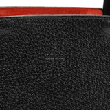Gucci Black Leather Bamboo Tote Bag