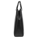 Gucci Black Leather Bamboo Tote Bag