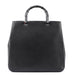 Gucci Black Leather Bamboo Tote Red Int