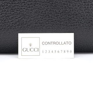 Gucci Black Leather Bamboo Turnlock Shoulder Bag