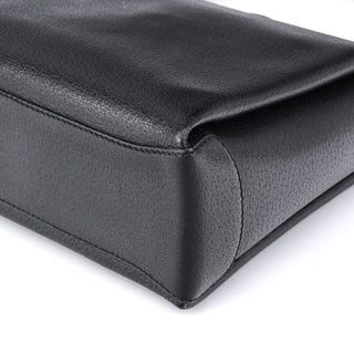 Gucci Black Leather Bamboo Turnlock Shoulder Bag