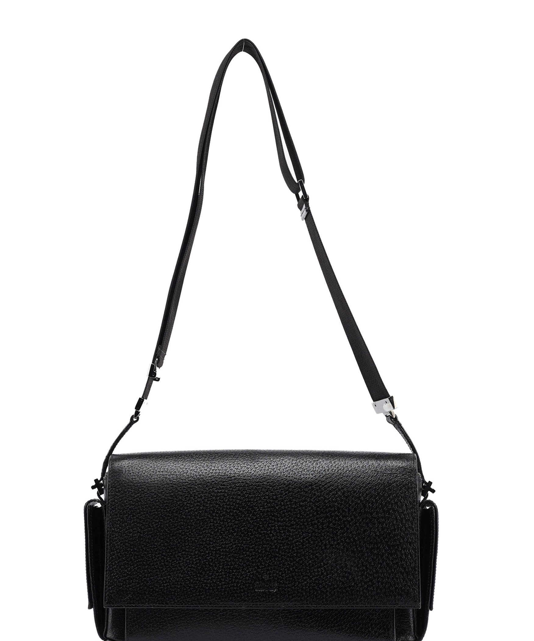 Gucci Black Leather Crossbody Shoulder Bag