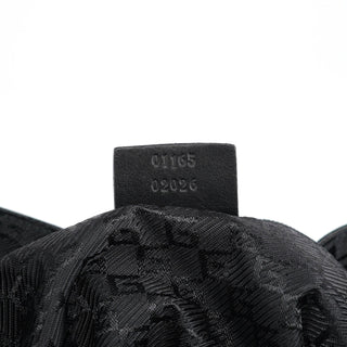 Gucci Black Leather Drawstring Shoulder Bag