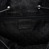 Gucci Black Leather Drawstring Shoulder Bag