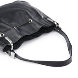 Gucci Black Leather Drawstring Shoulder Bag