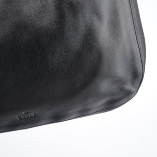 Gucci Black Leather Drawstring Shoulder Bag