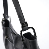 Gucci Black Leather Drawstring Shoulder Bag
