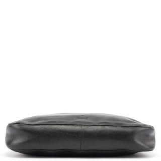 Gucci Black Leather Drawstring Shoulder Bag