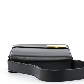 Gucci Black Leather Gold G Shoulder Bag