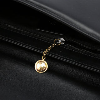 Gucci Black Leather Gold G Shoulder Bag