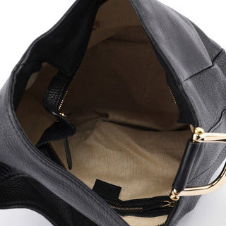 Gucci Black Leather Hobo Bag