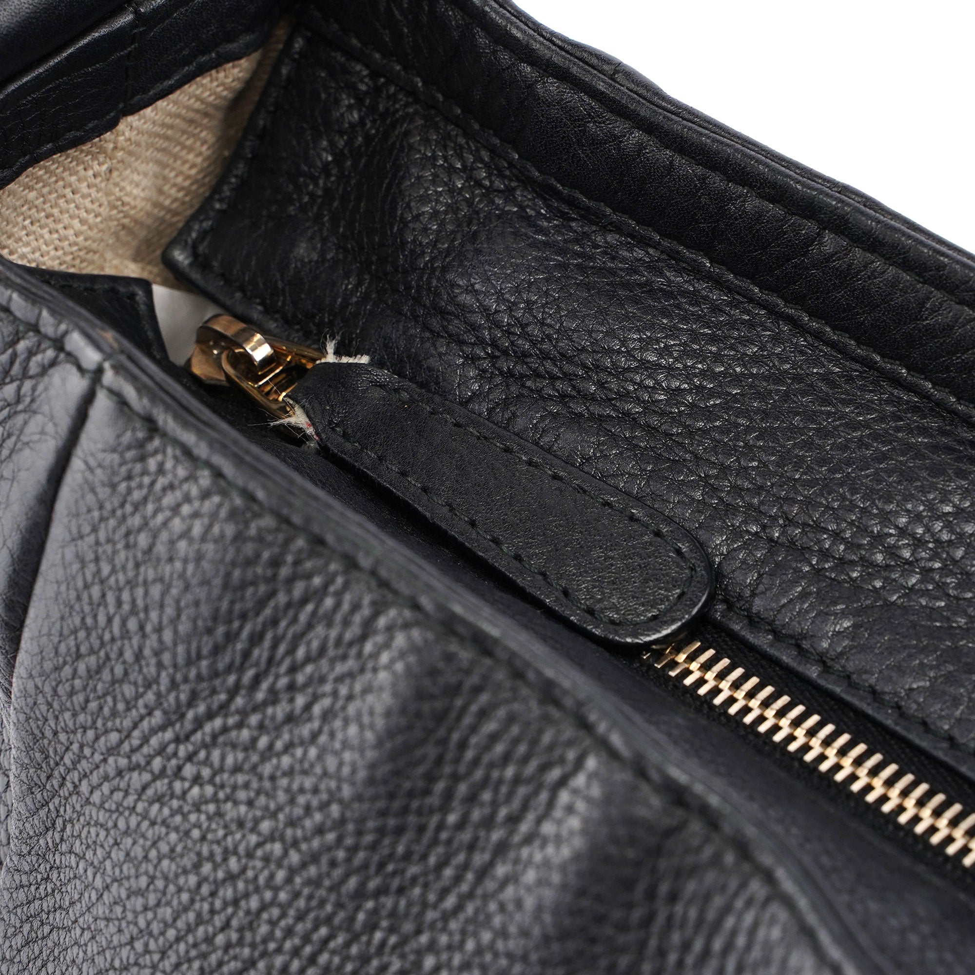 Gucci Black Leather Hobo Bag