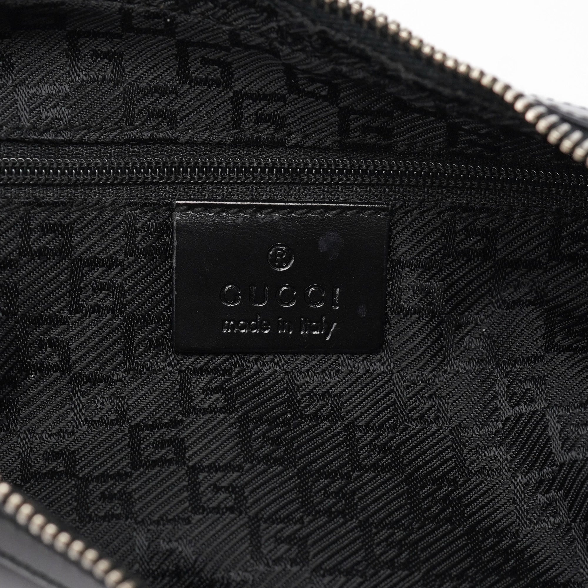 Gucci Hobo-Schultertasche aus schwarzem Leder