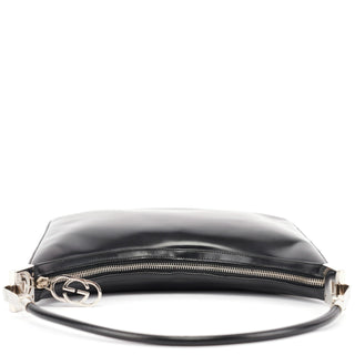 Gucci Black Leather Hobo Shoulder Bag