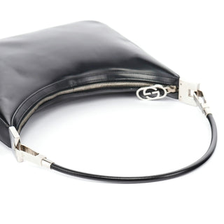 Gucci Black Leather Hobo Shoulder Bag