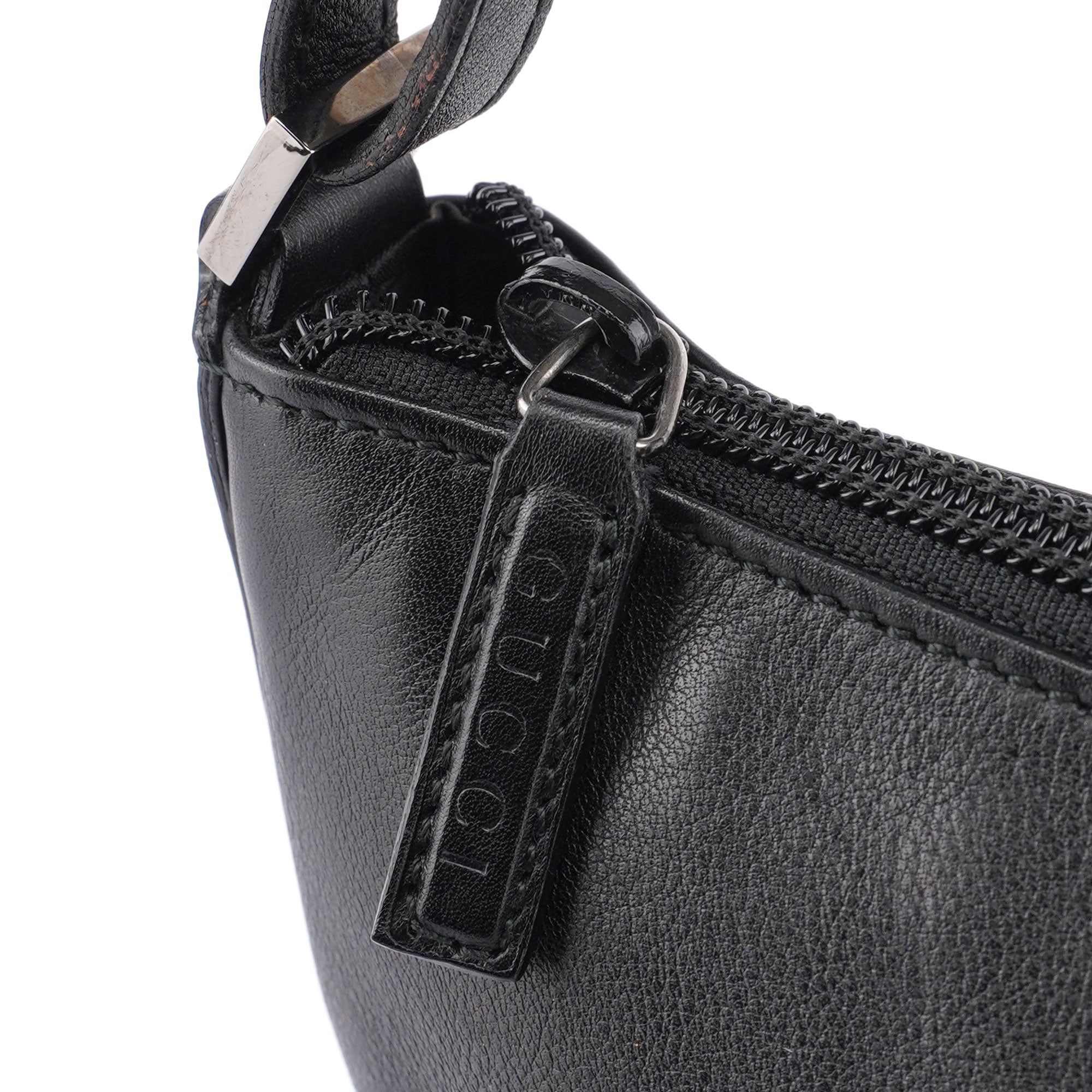 Gucci Hobo Schultertasche aus schwarzem Leder
