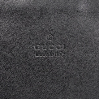 Gucci Black Leather Hobo Shoulder Bag