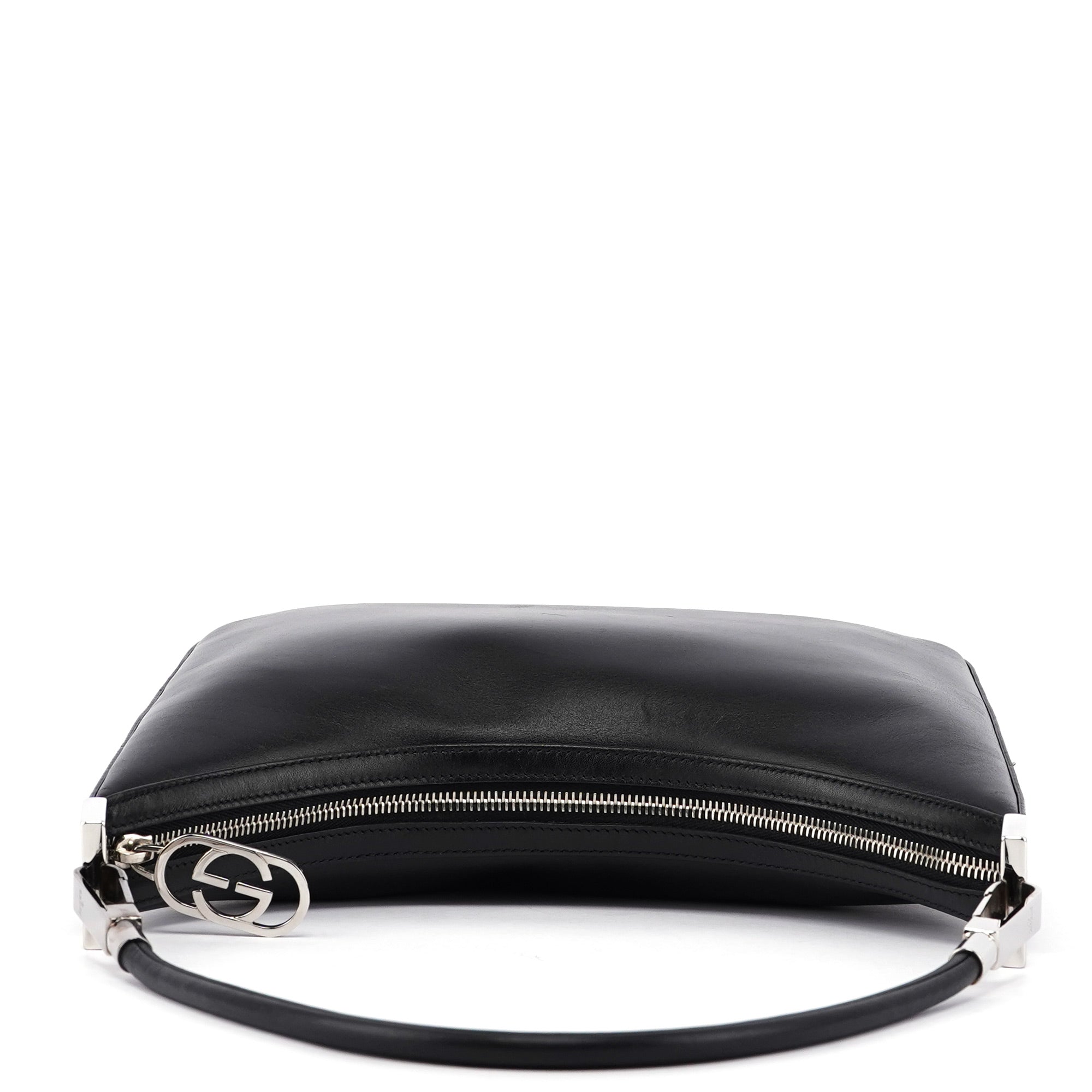 Gucci Black Leather Hobo Shoulder Bag