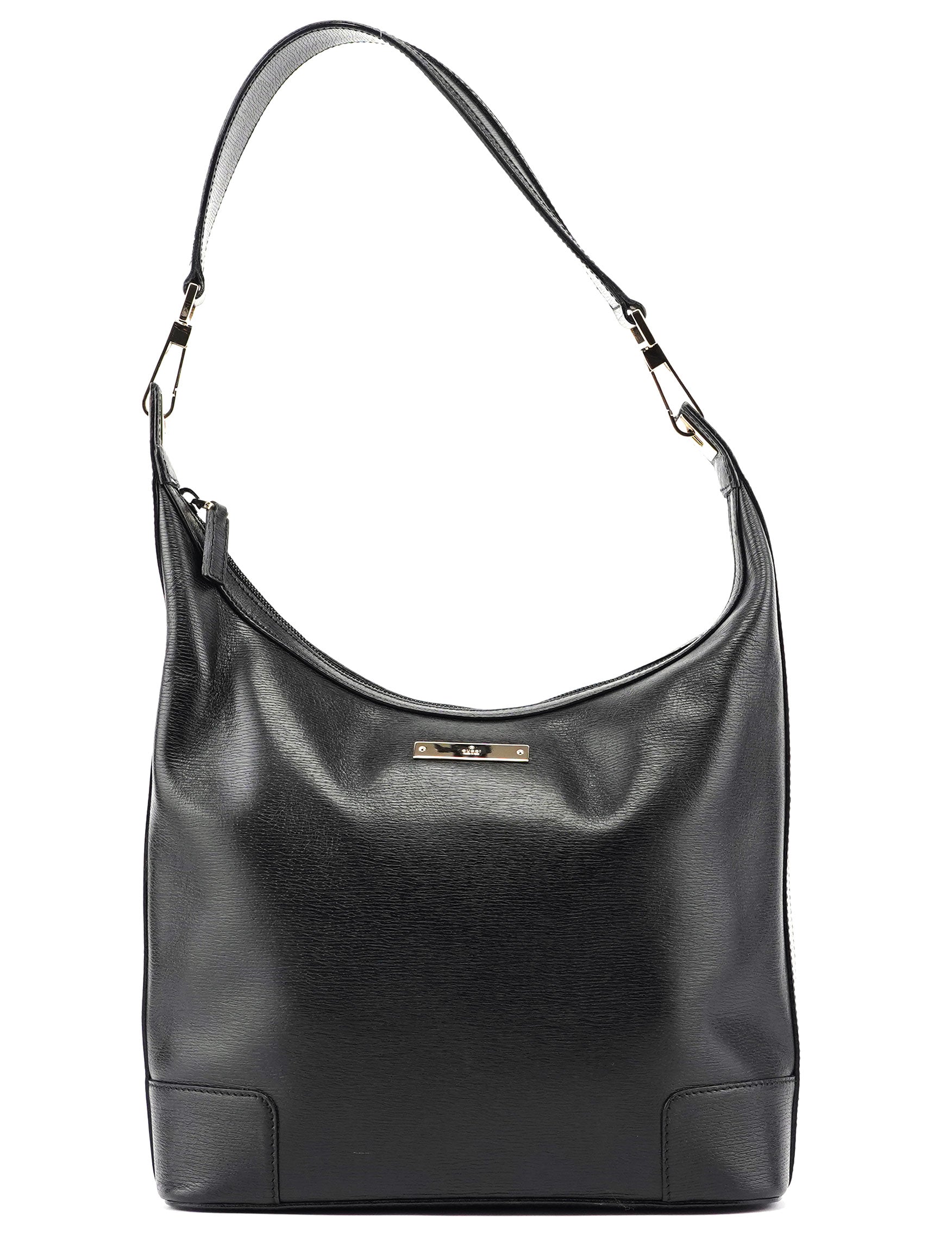 Gucci Black Leather Hobo Shoulder Bag