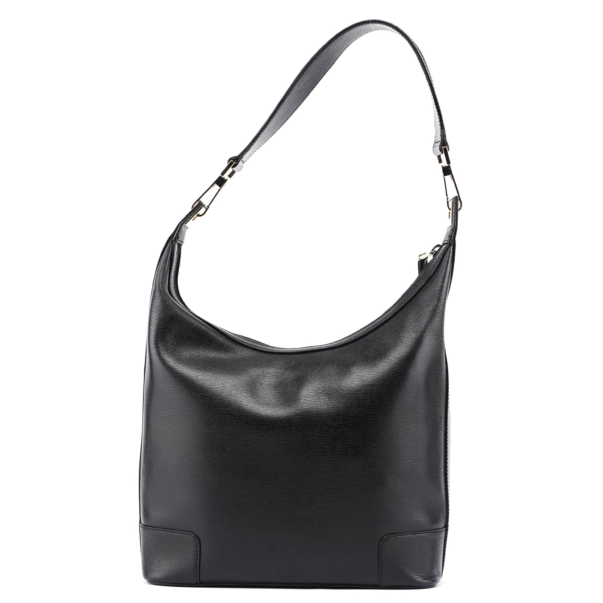 Gucci Black Leather Hobo Shoulder Bag