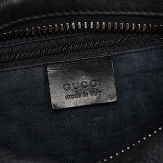 Gucci Black Leather Hobo Shoulder Bag