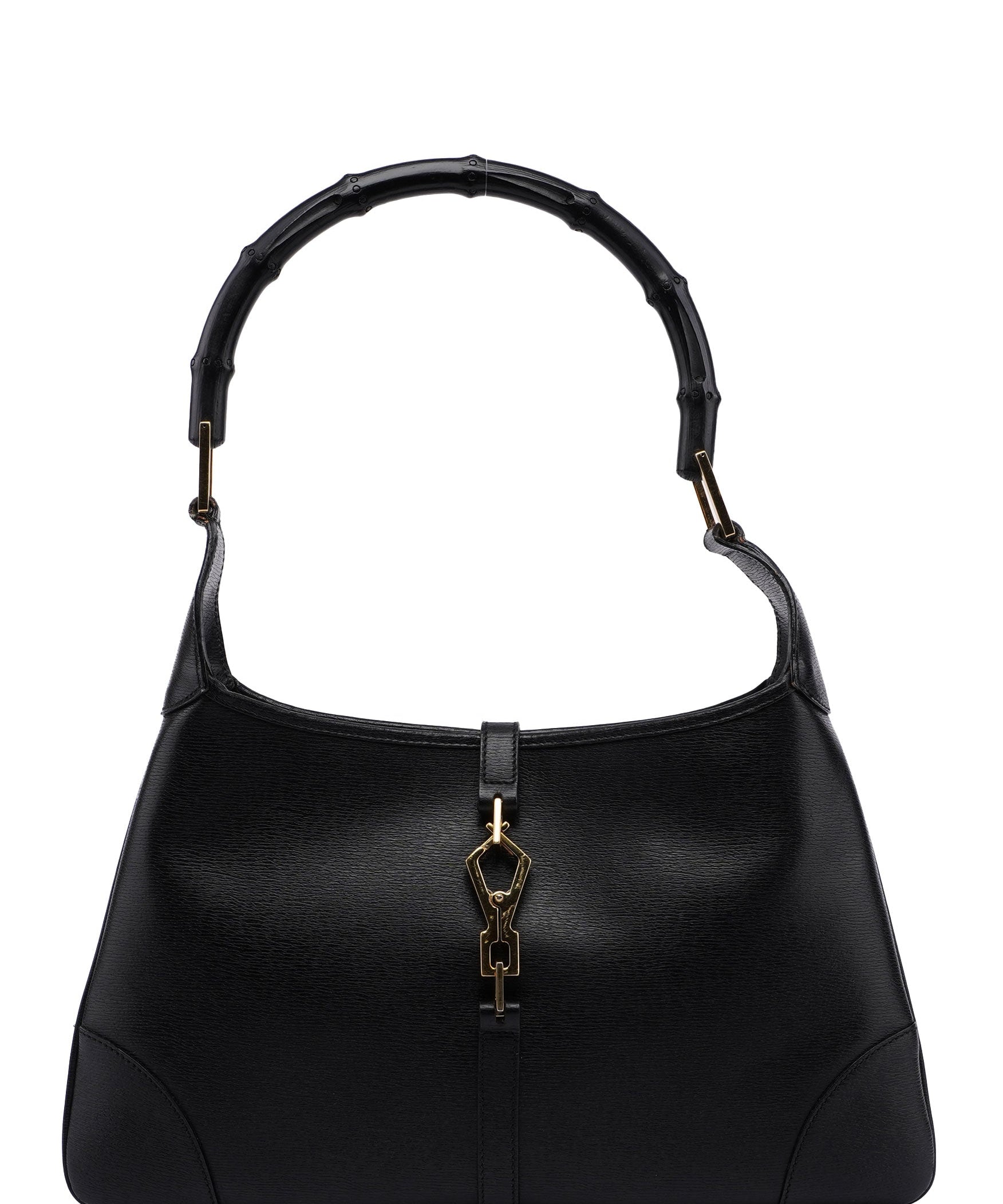 Gucci Black Leather Jackie Bamboo Bag