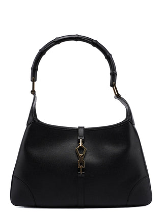 Gucci Black Leather Jackie Bamboo Bag